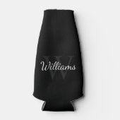 モノグラパーソナライズされたムと名前ブラック ボトルクーラー (正面)