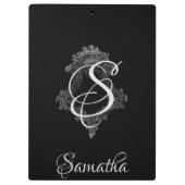 モノグラパーソナライズされたムイニシャル クリップボード (裏面)