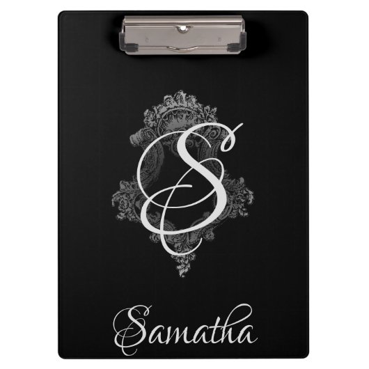 モノグラパーソナライズされたムイニシャル クリップボード (正面)