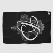 モノグラパーソナライズされたムイニシャル ゴルフタオル (横)