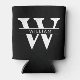 モノグラパーソナライズされたムイニシャル&ネームシンプル 缶クーラー