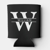 モノグラパーソナライズされたムイニシャル&ネームシンプル 缶クーラー (裏面)