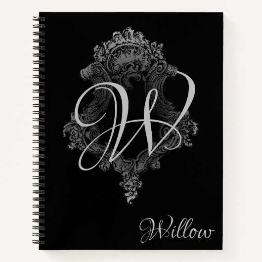 モノグラパーソナライズされたムイニシャル ノートブック (正面)