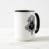 モノグラパーソナライズされたムイニシャル マグカップ (正面右)