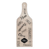 モノグラパーソナライズされたムウッドプリント文字 カッティングボード (正面)