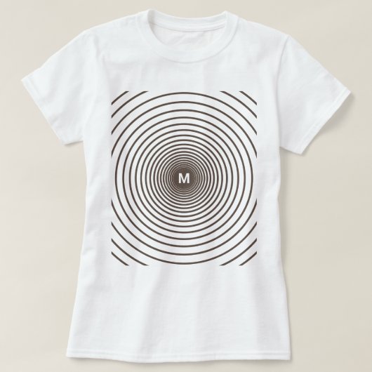 モノグラパーソナライズされたムカスタムのTシャツ Tシャツ (デザイン正面)