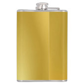 モノグラパーソナライズされたムクラシック金ゴールドゴルフ フラスク (裏面)