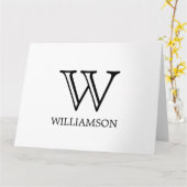 モノグラパーソナライズされたムサンキューカード カード (黄色い花)