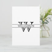 モノグラパーソナライズされたムサンキューカード サンキューカード (スタンド正面)