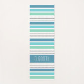 モノグラパーソナライズされたムストライプの ヨガマット (正面)