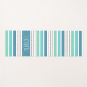 モノグラパーソナライズされたムストライプの ヨガマット (正面(横))