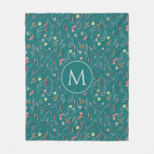 モノグラパーソナライズされたムフローラ フリースブランケット (正面)