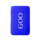 モノグラパーソナライズされたムブルー バスマット (正面縦)