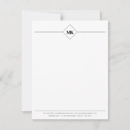 モノグラパーソナライズされたムプロフェッショナル ノートカード