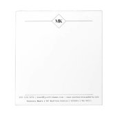 モノグラパーソナライズされたムプロフェッショナル ノートパッド (正面)