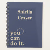 モノグラパーソナライズされたムミニマルやる気を起こさせるプランナー プランナー手帳 (正面)