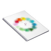 モノグラパーソナライズされたムモダンカラフルテンプレート ノートブック (右側)