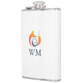 モノグラパーソナライズされたムモダンキツネ及びゴルフボール フラスク (左)