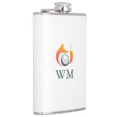 モノグラパーソナライズされたムモダンキツネ及びゴルフボール フラスク (右)