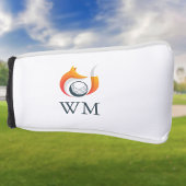 モノグラパーソナライズされたムモダンキツネ及びボール ゴルフヘッドカバー