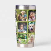 モノグラパーソナライズされたムモダン数々の写真コラージュ 保温保冷タンブラー (背面)