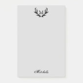 モノグラパーソナライズされたムヴィンテージの〔雄ジカの〕枝角 ポストイット (正面)