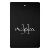 モノグラパーソナライズされたム付きミニクリエレガントップボード ミニクリップボード (裏面)