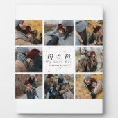 モノグラパーソナライズされたム写真コラージュマザーファミリー フォトプラーク (正面)