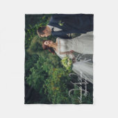 モノグラパーソナライズされたム写真新作キープサケ フリースブランケット (正面)