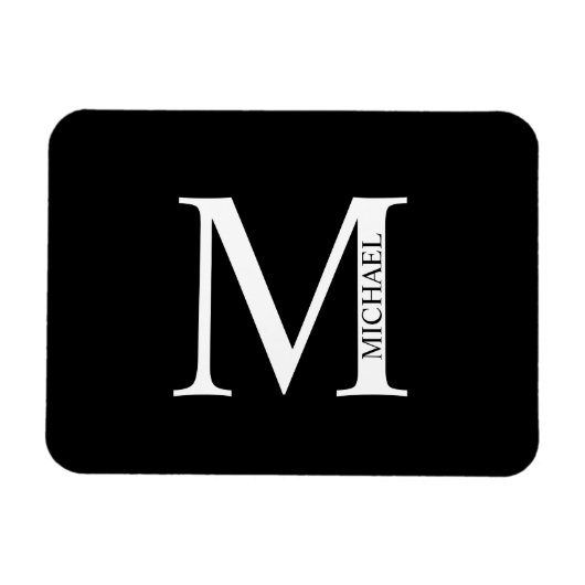 モノグラパーソナライズされたム及びネーム・マグネット マグネット (横)