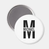 モノグラパーソナライズされたム及びネーム・マグネット マグネット (正面/裏面)