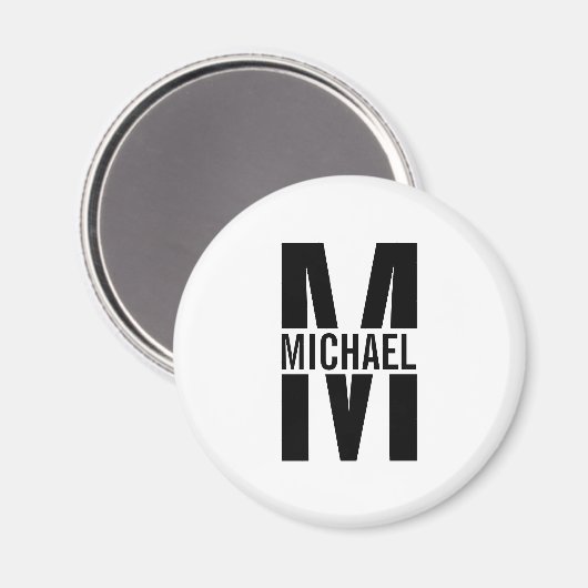 モノグラパーソナライズされたム及びネーム・マグネット マグネット (正面/裏面)