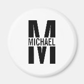 モノグラパーソナライズされたム及びネーム・マグネット マグネット (正面)