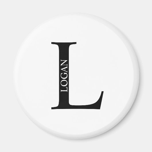 モノグラパーソナライズされたム及びネーム・マグネット マグネット (正面)