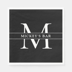 モノグラパーソナライズされたム名 スタンダードランチョンナプキン