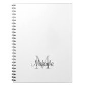 モノグラパーソナライズされたム名 ノートブック (正面)