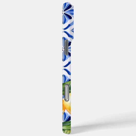 モノグラパーソナライズされたム地中海のイエローレモン Case-Mate iPhoneケース (裏面 / 右)