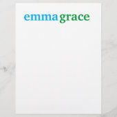 モノグラパーソナライズされたム文房具メモ帳 レターヘッド (正面)