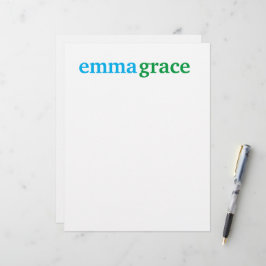 モノグラパーソナライズされたム文房具メモ帳 レターヘッド