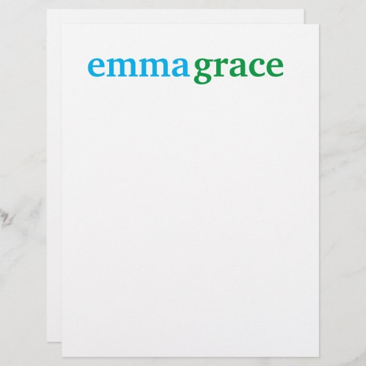 モノグラパーソナライズされたム文房具メモ帳 レターヘッド (正面/裏面)