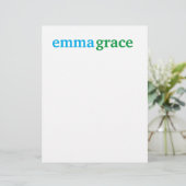 モノグラパーソナライズされたム文房具メモ帳 レターヘッド (スタンド正面)