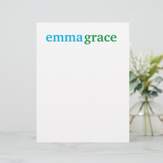 モノグラパーソナライズされたム文房具メモ帳 レターヘッド (スタンド正面)