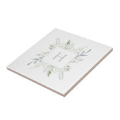 モノグラパーソナライズされたム植物装飾アクセント タイル (側面)