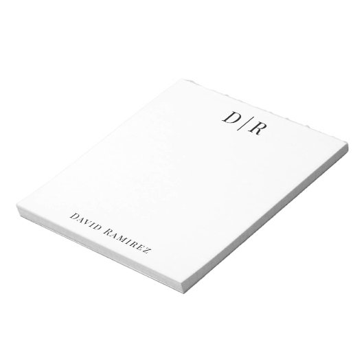 モノグラパーソナライズされたム独自の名前を追加ミニマルする ノートパッド (回転)