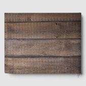 モノグラパーソナライズされたム素朴ウッドスクリプ結婚ト ゲストブック (裏面)