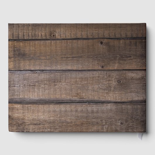 モノグラパーソナライズされたム素朴ウッドスクリプ結婚ト ゲストブック (裏面)