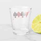 モノグラパーソナライズされたム遊のカードブリッジとトランプのポーカー ショットグラス (裏面)