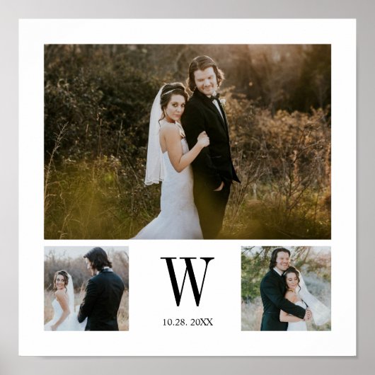 モノグラパーソナライズされたム3フォトコラージュ ポスター (正面)