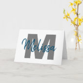 モノグラパーソナライズされたム カード (黄色い花)