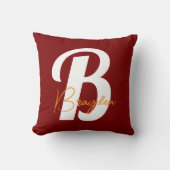 モノグラパーソナライズされたム クッション (正面)